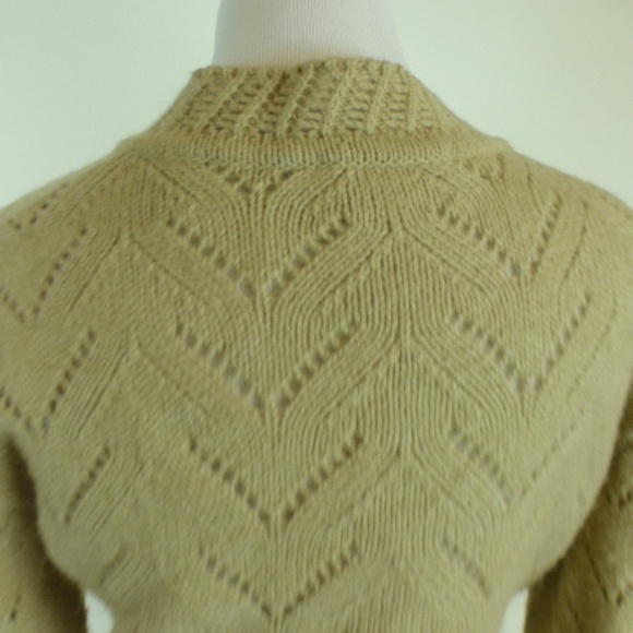 ALBERTA FERRETTI PHILOSOPHY wrap around camel brown sweater made in Italy 10 - Picture 8 of 10